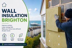 man applying wall insulation Brighton